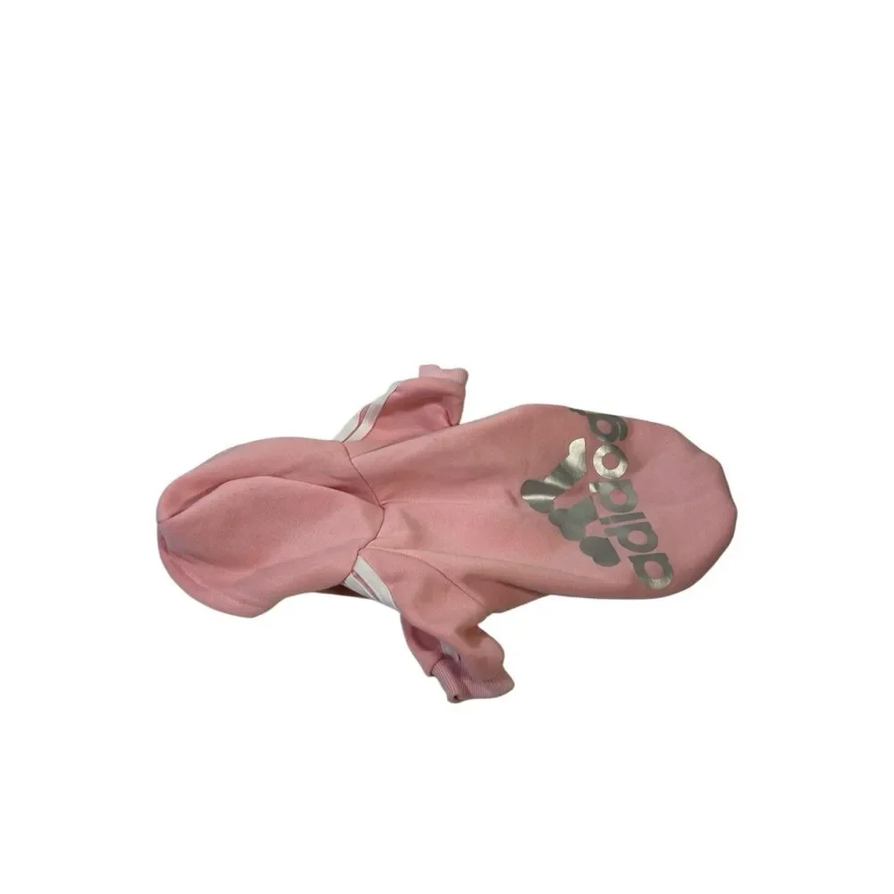 Adidas trefoil dog pink hoodie coat xl small dog